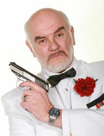 Sean Connery look a like with the 'Never Say Never Again' Wa